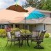 Abba Patio 8.5-Ft Round Parasol Patio Umbrella with Push Button Tilt and Crank, 24 Steel Wire Ribs, UV Resistant Fabric, Beige   565564105